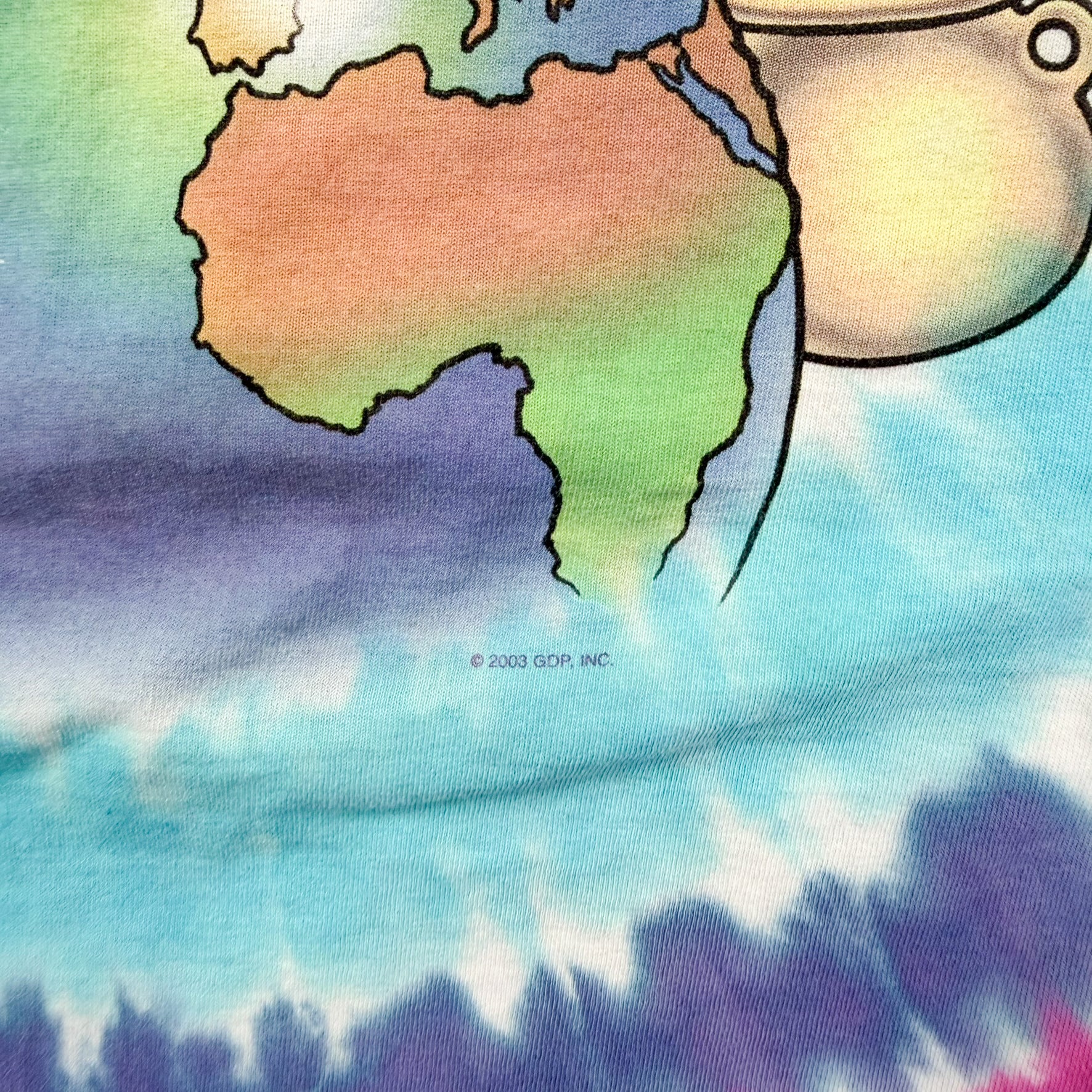 F- Vintage '03 The Grateful Dead Liquid Blue Ice Cream Tie Dye Tee