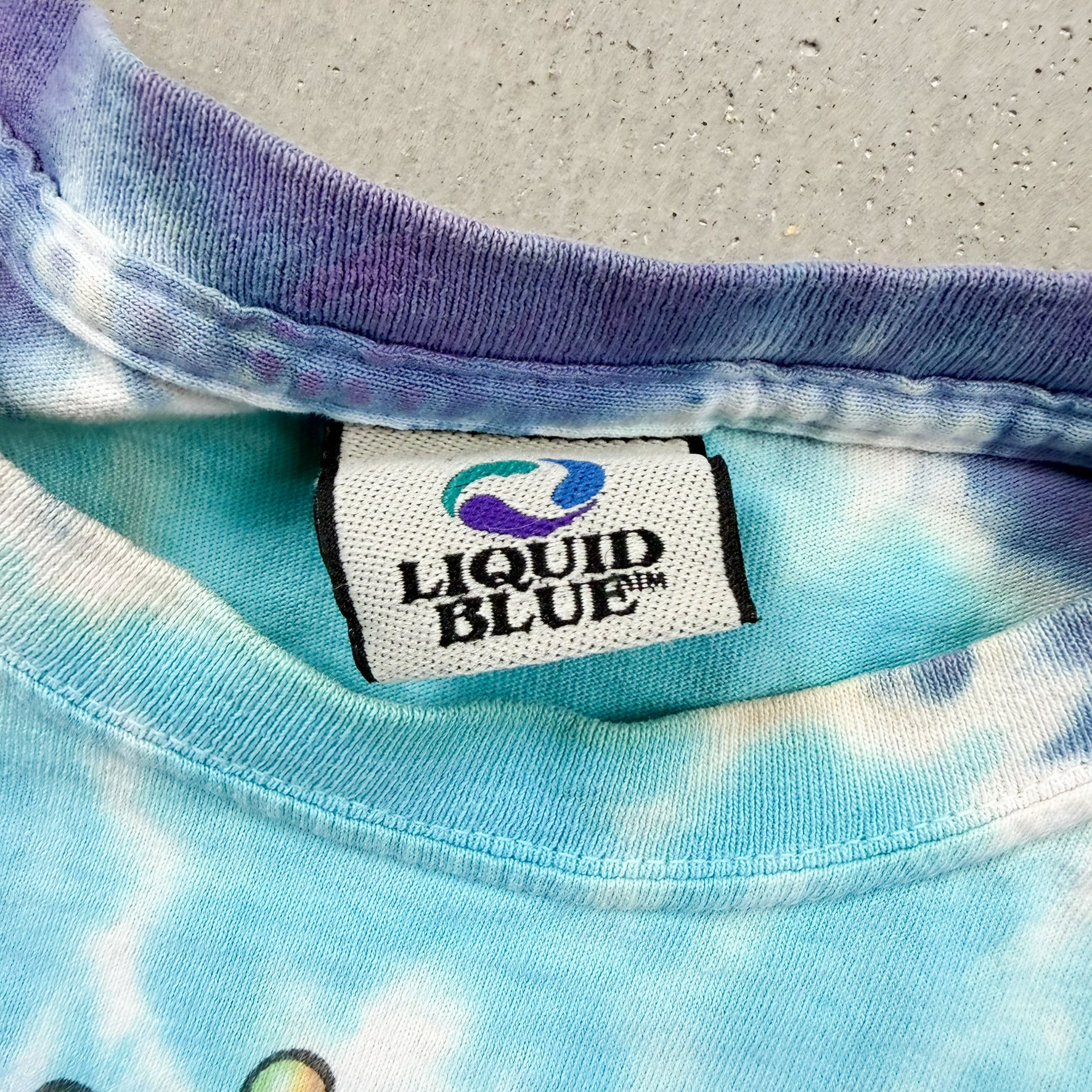 F- Vintage '03 The Grateful Dead Liquid Blue Ice Cream Tie Dye Tee