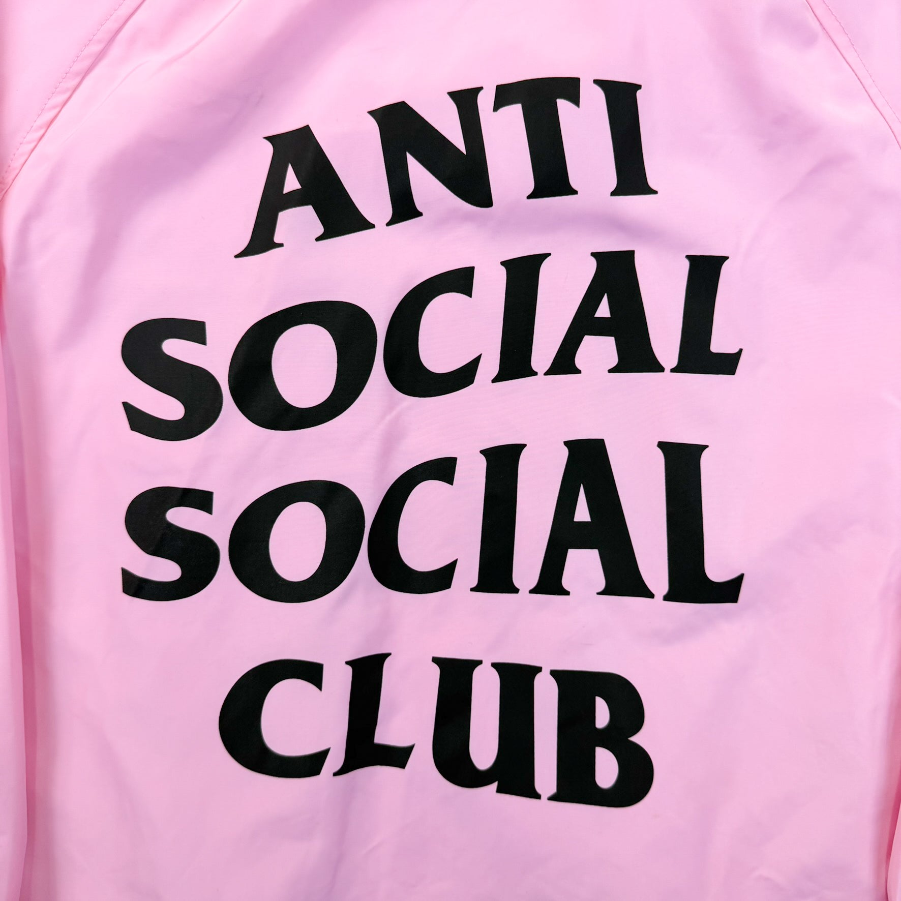 F- Anti Social Social Club Pink Made In USA Windbreaker Coach Jacket