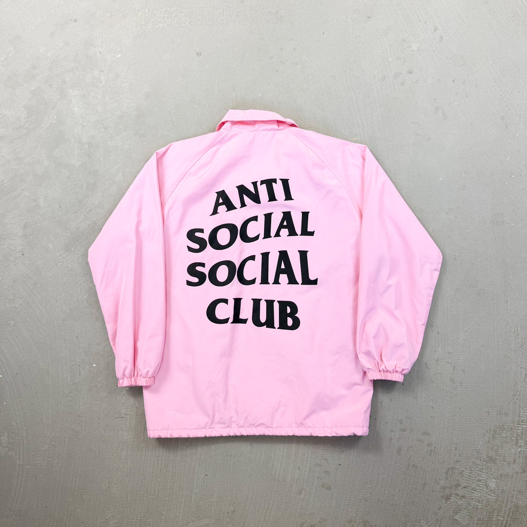 F- Anti Social Social Club Pink Made In USA Windbreaker Coach Jacket