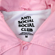 F- Anti Social Social Club Pink Made In USA Windbreaker Coach Jacket
