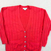 F- Vintage Izod Cardigan Knit Sweater