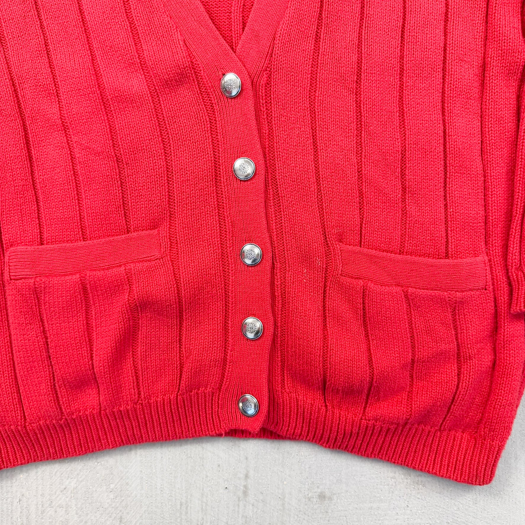 F- Vintage Izod Cardigan Knit Sweater