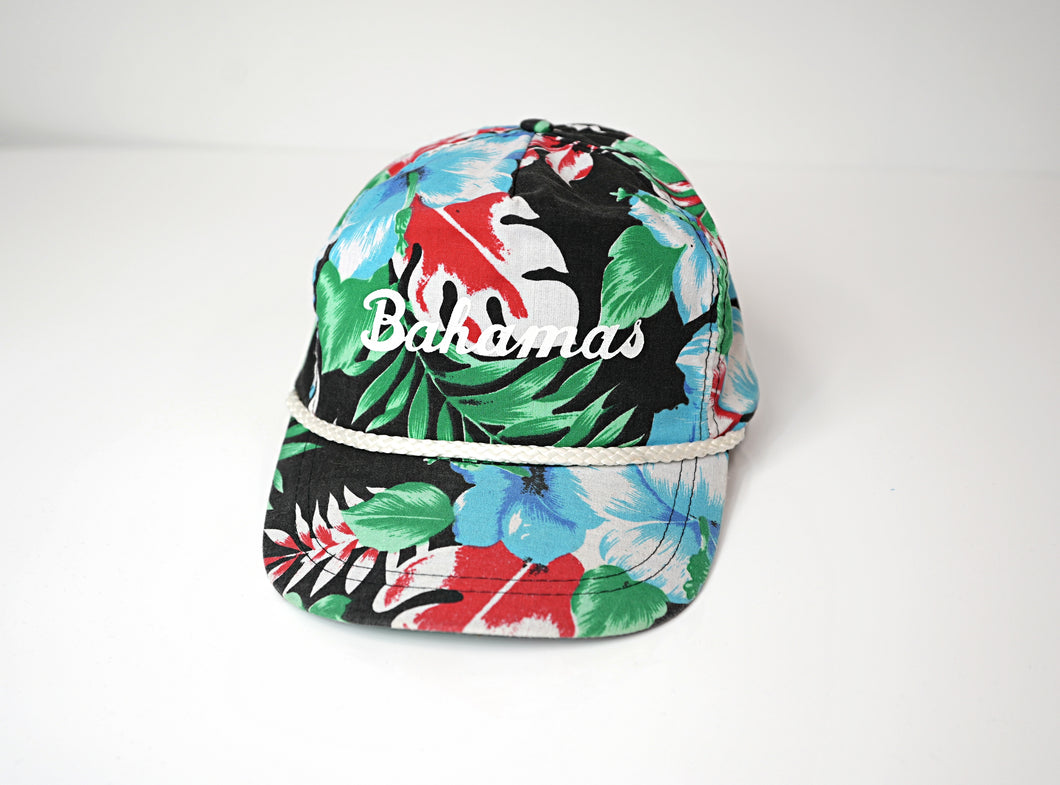 Bahamas Floral Snap-Back Vintage Hat