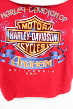 Load image into Gallery viewer, Haus Of Mojo Reworked Vintage Harley Davidson Anaheim Cali Double Stitch Crop Top
