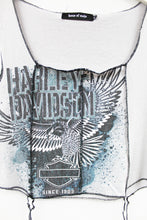 Load image into Gallery viewer, Haus Of Mojo Reworked Vintage Harley Davidson Mason Flying Eagle Design Double Stitch Crop Top
