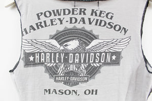 Haus Of Mojo Reworked Vintage Harley Davidson Mason Flying Eagle Design Double Stitch Crop Top