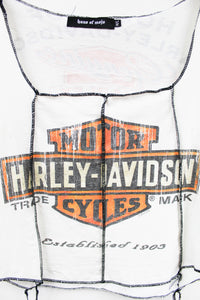 Haus Of Mojo Reworked Vintage Harley Davidson Milwaukee Double Stitch Crop Top