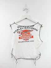 Load image into Gallery viewer, Haus Of Mojo Reworked Vintage Harley Davidson Milwaukee Double Stitch Crop Top
