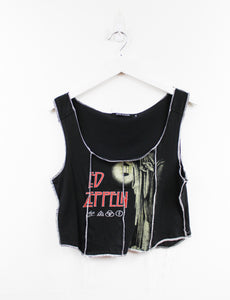 Haus Of Mojo Reworked Vintage Led Zeppelin The Hermit Double Stitch Crop Top